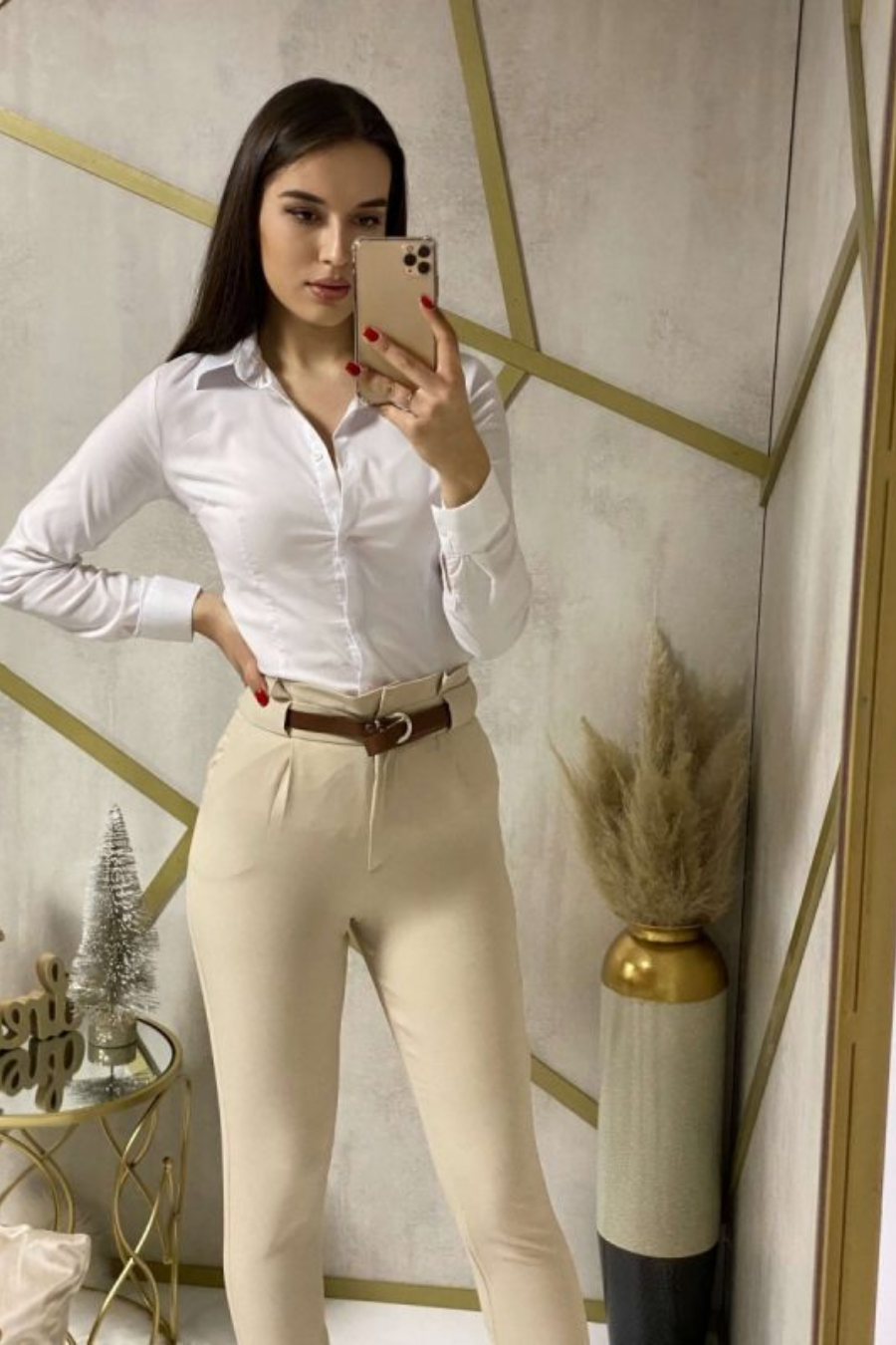 Pantalone Beige 7027